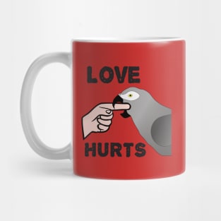 Love Hurts - African Grey Parrot Mug